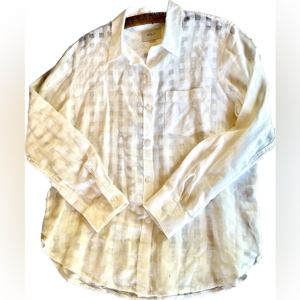 Rails white gauze button down size medium